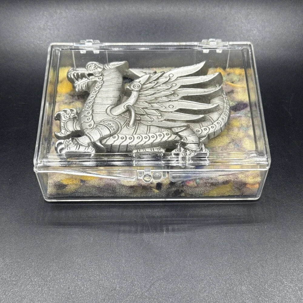 New Vintage 1997 GAP Mythological Dragon Fine Pewter Belt Buckle USA